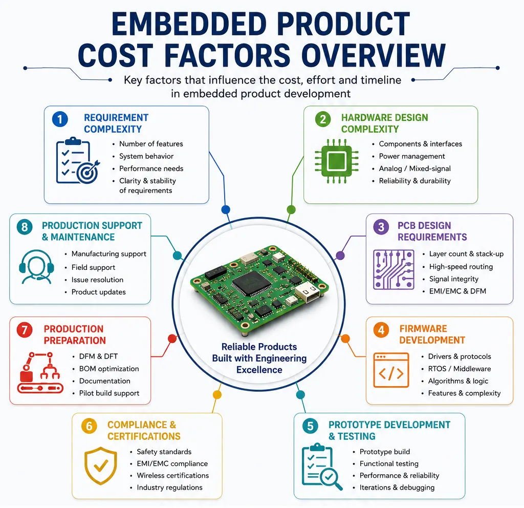 Embedded product cost factors overview