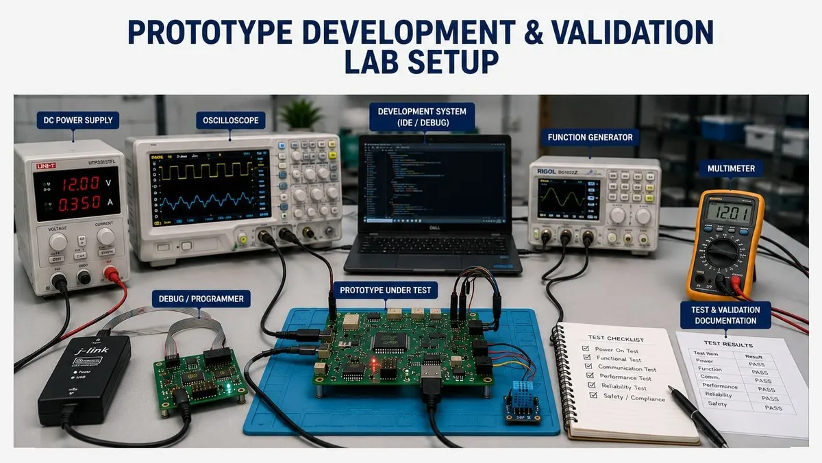 Prototype development validation lab setup