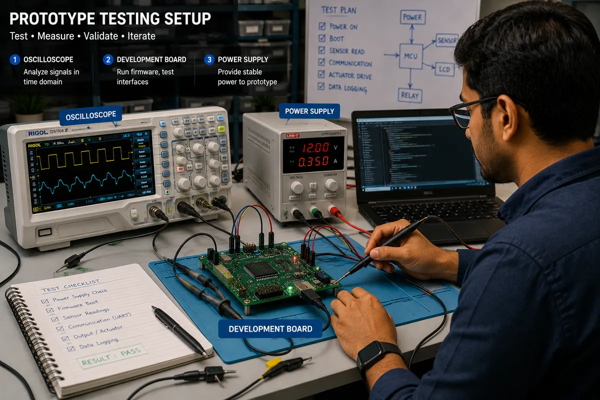 Prototype testing setup